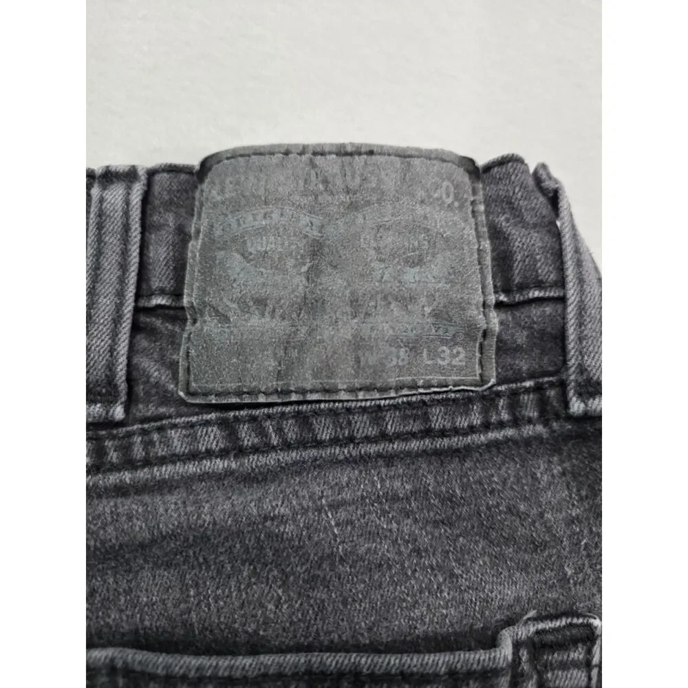Levis 541 Athletic Taper Jeans Mens 38x32 Washed Black Stretch Denim Pants